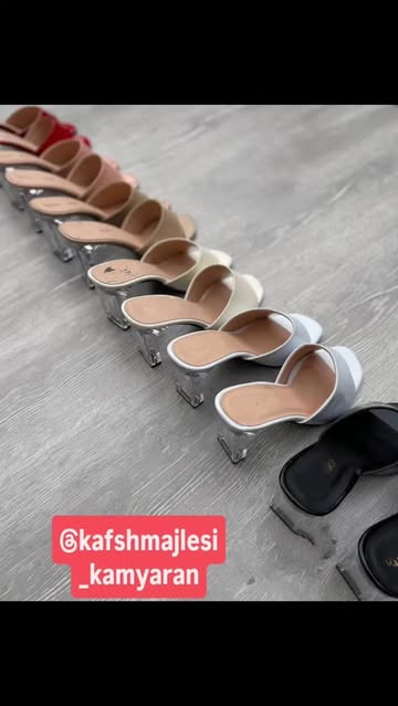 صندل ورنی پاشنه ۷سانت شیشه ای خوشگل